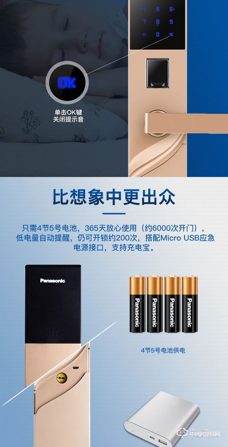 松下指紋鎖 密碼鎖感應酒店賓館王力鎖