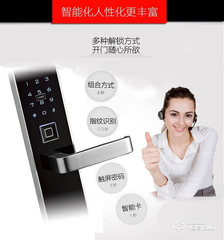 摩力指紋鎖 117C99-C不銹鋼鎖體智能鎖