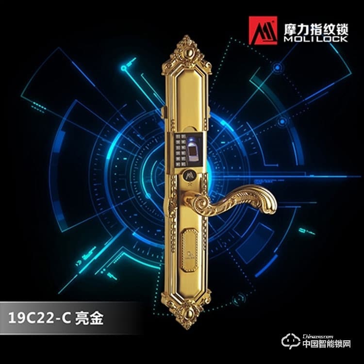 摩力指紋鎖 19C22-C歐式風格智能指紋鎖