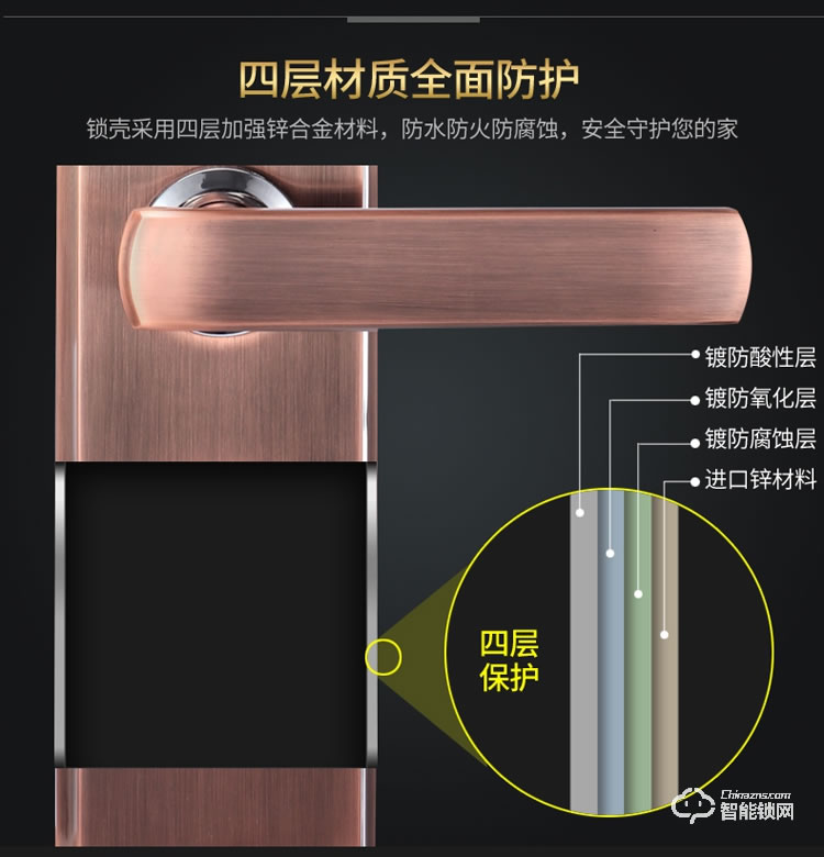 久富智能鎖 智能指紋鎖家用防盜門智能密碼鎖