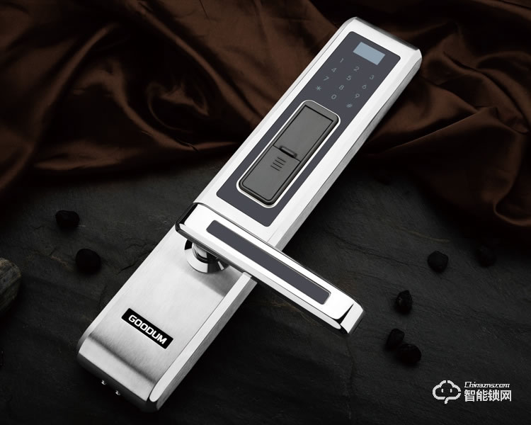 高盾智能鎖 F8800指紋密碼電子鎖 純不銹鋼防盜門天地桿鎖體