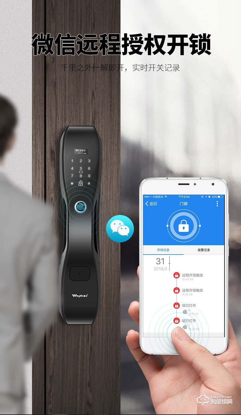 惠氏智能鎖 C5開門遠程磁卡智能鎖電子密碼鎖