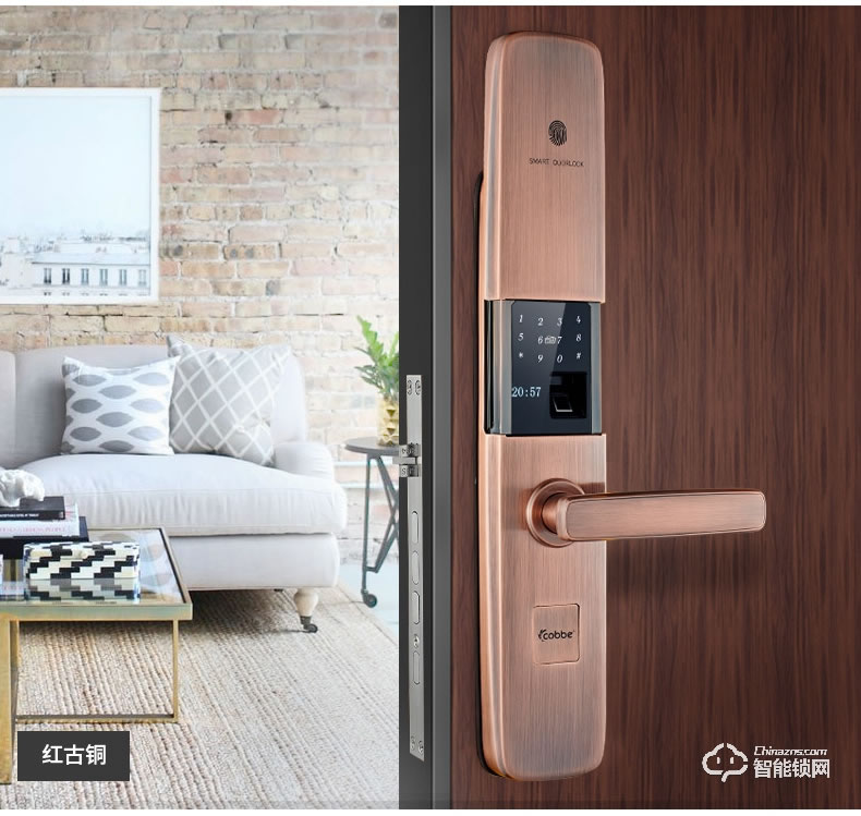 卡貝智能鎖 家用防盜門密碼鎖大門智能鎖