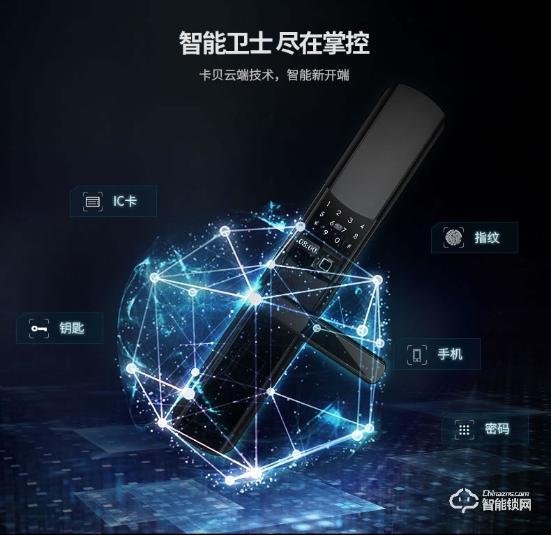 卡貝智能鎖 電子密碼鎖家用防盜智能門鎖 
