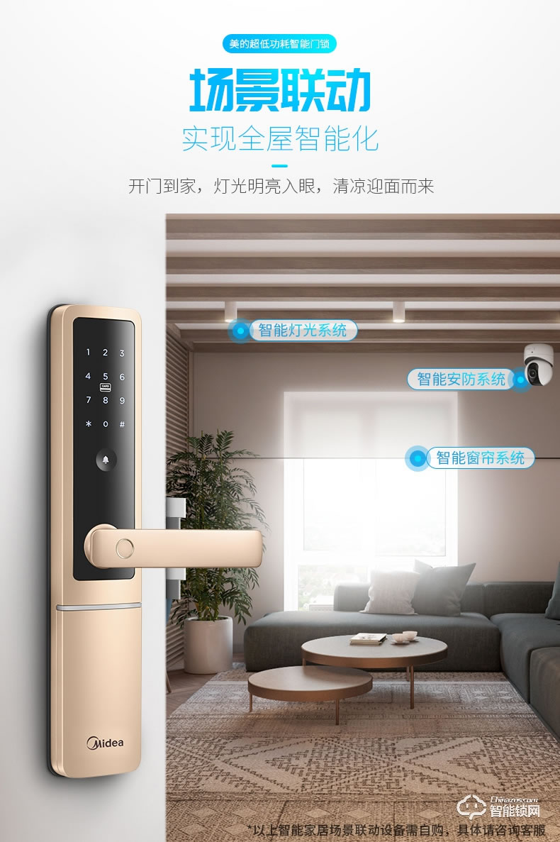 美的指紋鎖 瑞典FPC半導體電子鎖