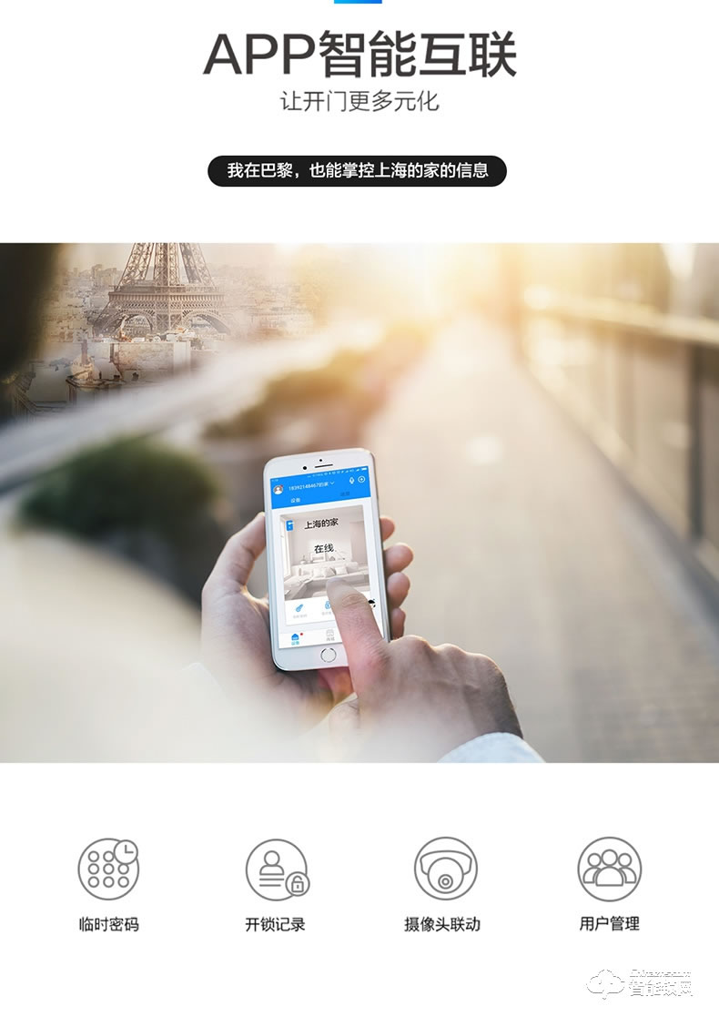 美的指紋鎖 智能鎖感應(yīng)鎖手機(jī)遠(yuǎn)程控制鎖