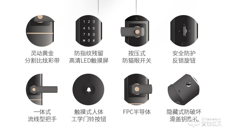 美的指紋鎖 藍(lán)牙防特斯拉線圈鎖