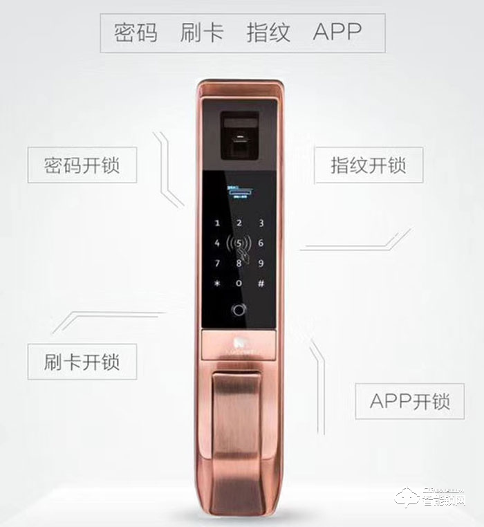 薩洛克智能鎖 推拉式指紋密碼鎖