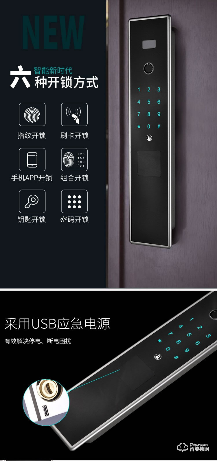 羅斯盾智能鎖 全自動(dòng)防貓眼超B級(jí)鎖芯