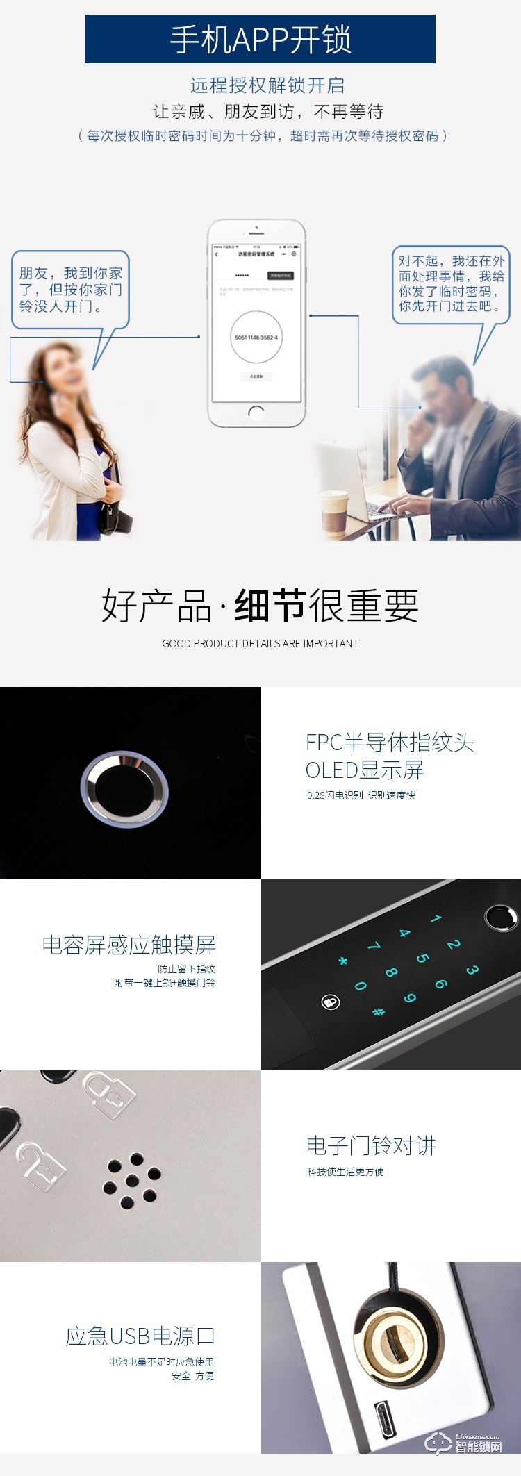 羅斯盾智能鎖 全自動(dòng)防貓眼超B級(jí)鎖芯