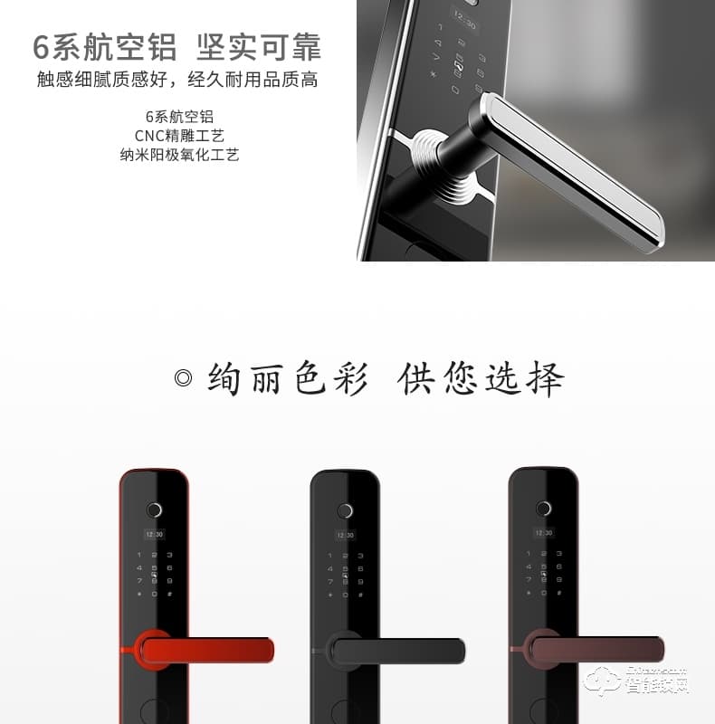 國民安全智能鎖 V3虛位密碼鎖家用指紋鎖