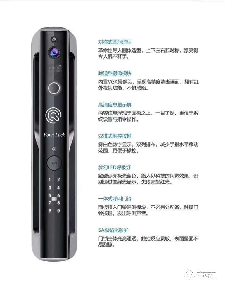 Point Lock智能鎖 全自動貓眼遠程可視對講鎖