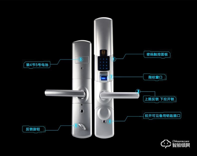 天圖智能鎖 刷卡鎖別墅防盜鎖