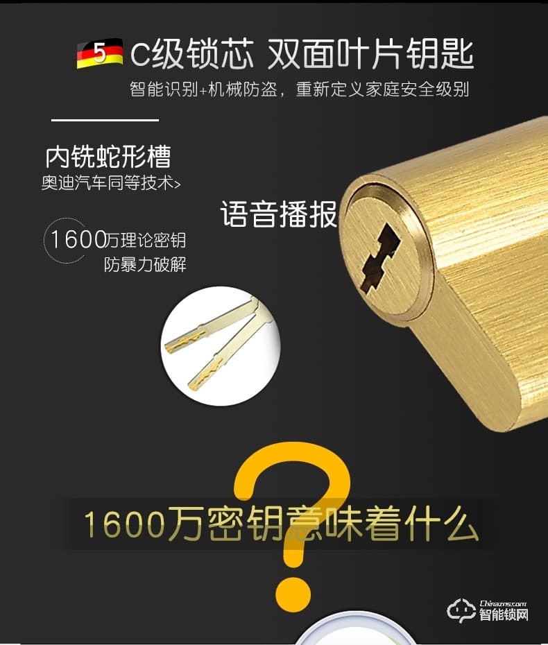 騰飛指紋鎖 家用防盜鎖密碼電子鎖