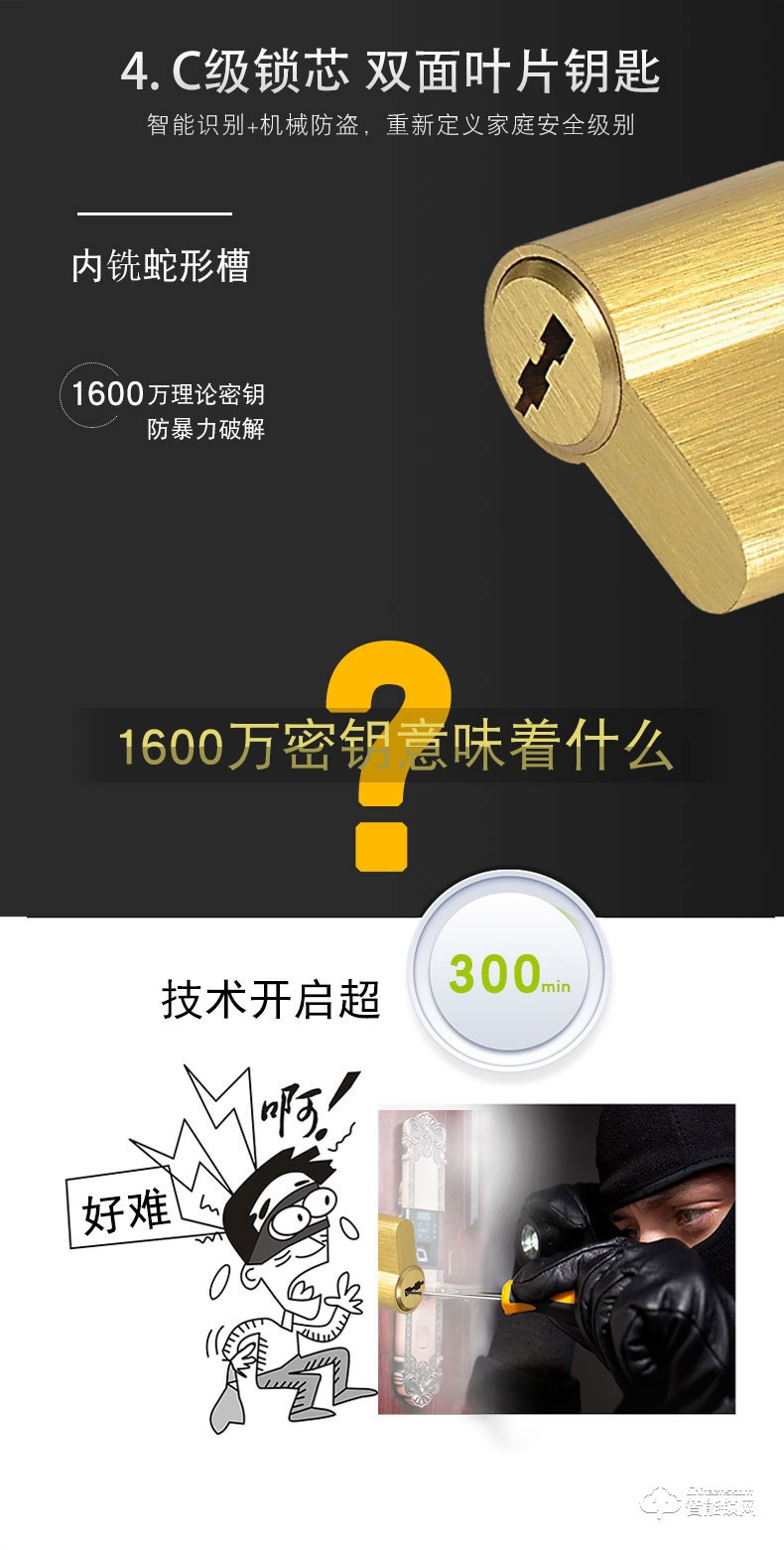 騰飛指紋鎖 人臉識別鎖家用推拉式智能密碼鎖