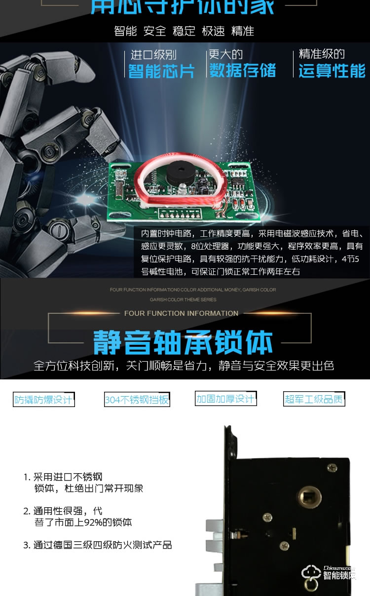 錦豫智能鎖 電子門鎖酒店磁卡鎖