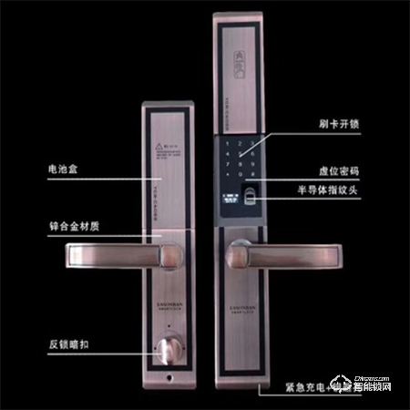 卓非特智能鎖 滑蓋指紋鎖密碼鎖智能防盜門鎖