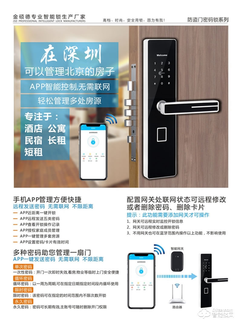 金碩德智能鎖 612新型公寓智能鎖