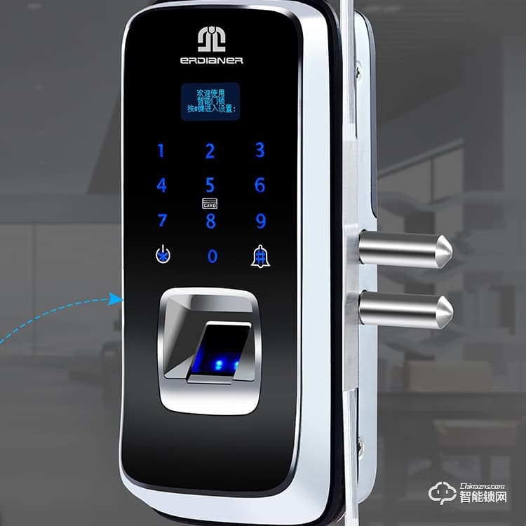 二點二智能鎖 免開孔考勤智能鎖