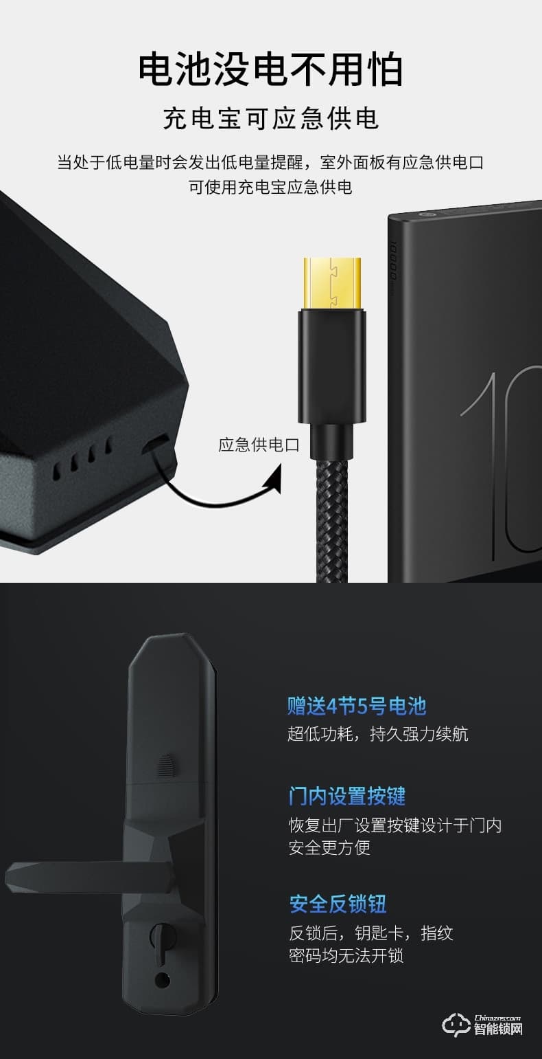 派瑞裝甲智能鎖 H300家用防盜門密碼鎖智能鎖