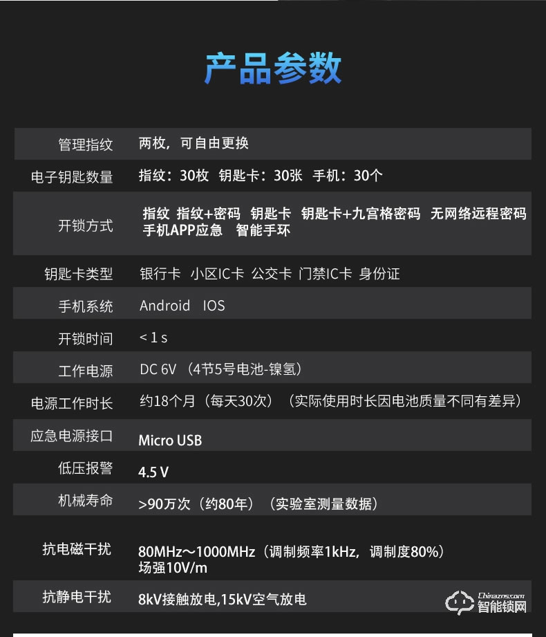 派瑞裝甲智能鎖 H200家用防盜門(mén)密碼鎖智能鎖