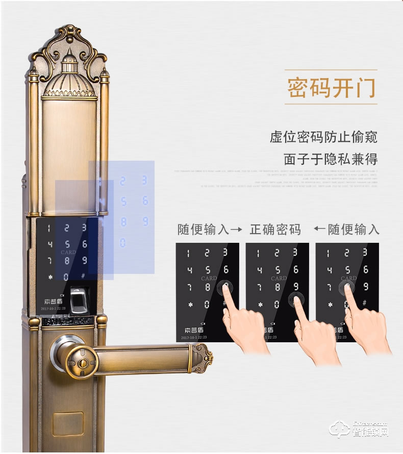 索普頓指紋鎖 S12別墅大門密碼磁卡感應智能鎖