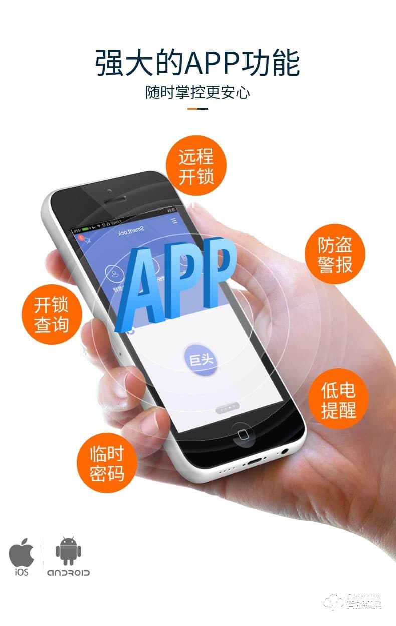 巨頭智能鎖 自動(dòng)識(shí)別滑蓋密碼鎖智能門鎖