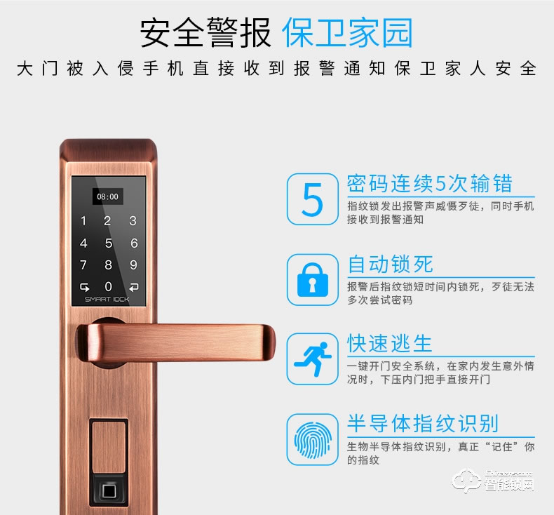 佳寶麗智能鎖 防盜門鎖智能電子密碼鎖