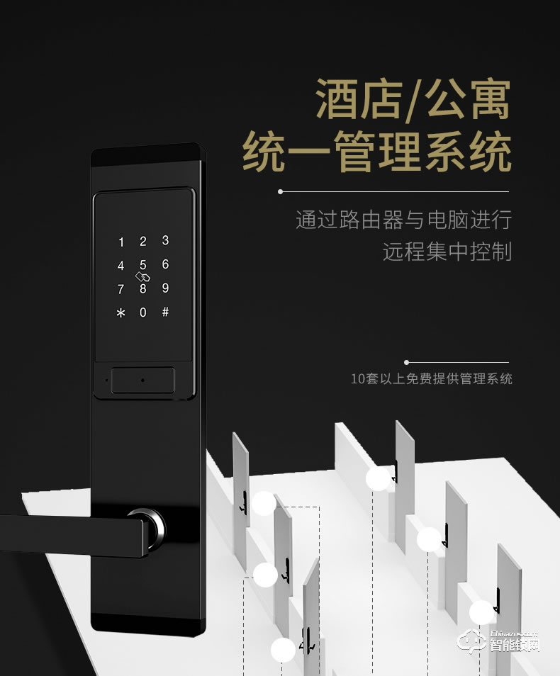 小益智能鎖 E201出租房家用電子密碼門鎖