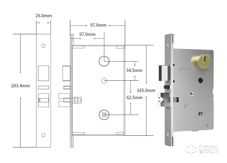 小益智能鎖 E201出租房家用電子密碼門鎖