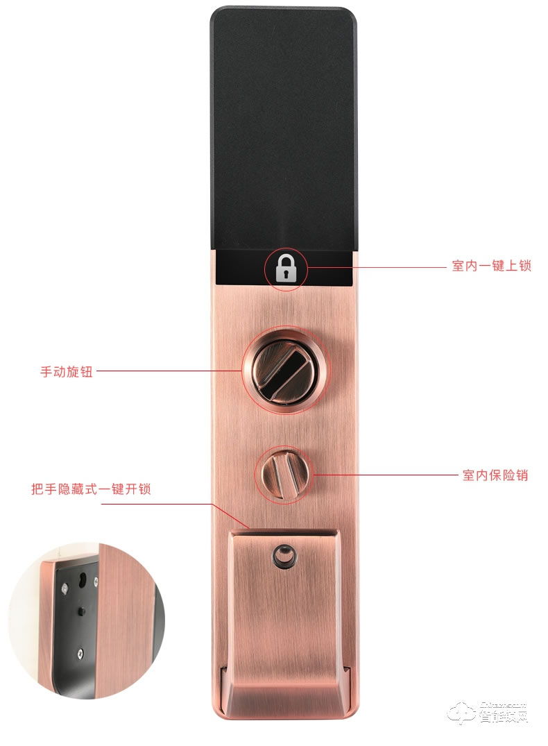 愛獅盾智能鎖 ASD-F3智新款人臉識別密碼鎖