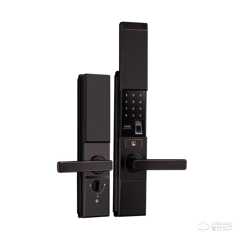 皇頡智能鎖 H11應急自理 真皮指紋識別鎖