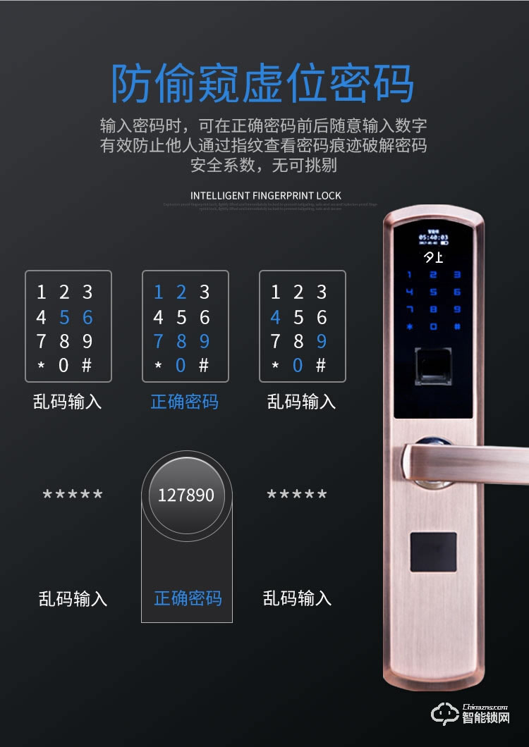 夕上智能鎖 A3感應滑蓋電子門鎖密碼鎖