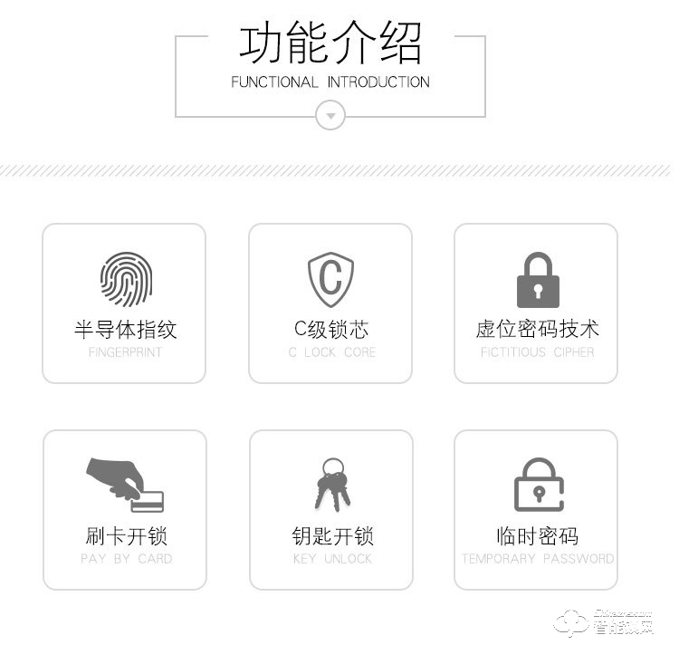 夕上智能鎖 C1電子門(mén)鎖全自動(dòng)指紋密碼鎖