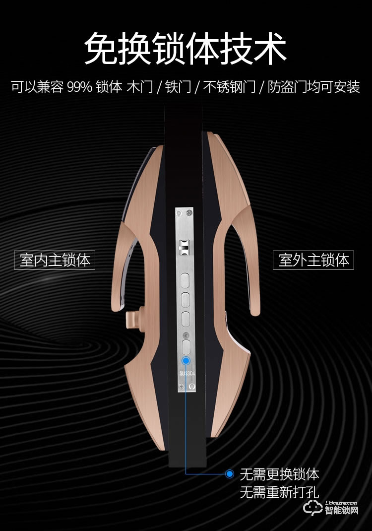締斯盾智能鎖 Q1指紋鎖全自動密碼鎖