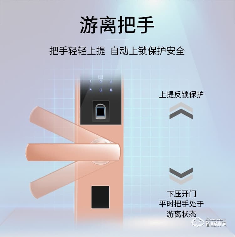 締斯盾智能鎖 A5半導體刷卡電子防盜門鎖