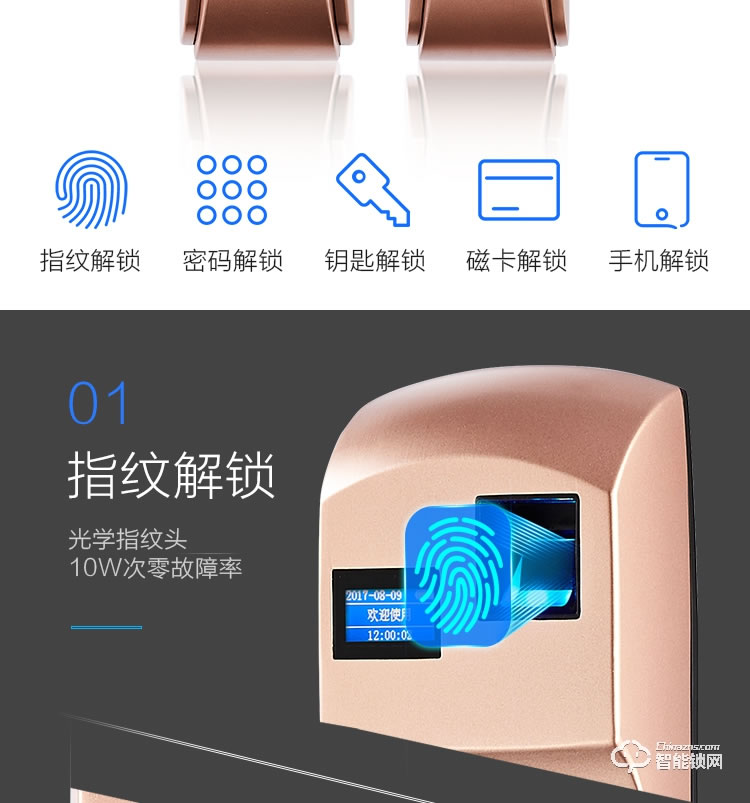 梵蒂安指紋鎖 家用智能鎖wifi手機遠程開門智能鎖