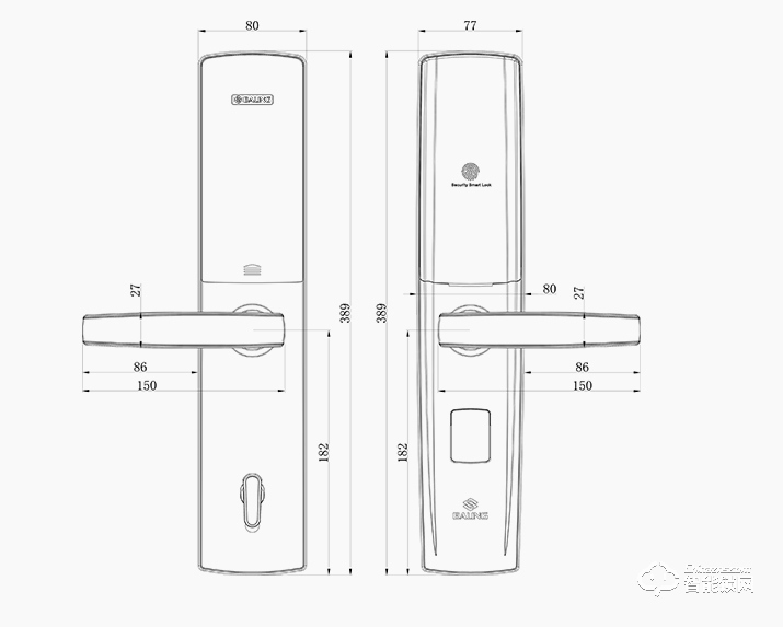 霸菱智能鎖 Z8微信智能密碼門鎖
