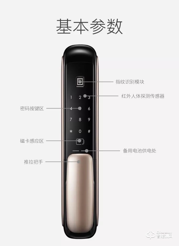 艾棲智能鎖 A6原裝進口推拉智能鎖