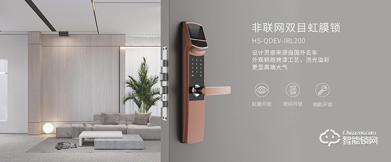 艾銳世虹膜智能鎖 IRL200家用虹膜識別智能鎖