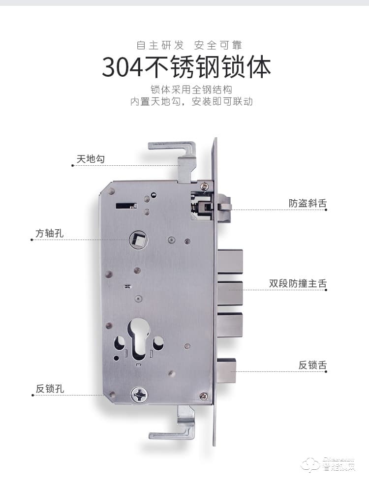 復旦申花智能鎖 C1防盜門半自動電子門鎖