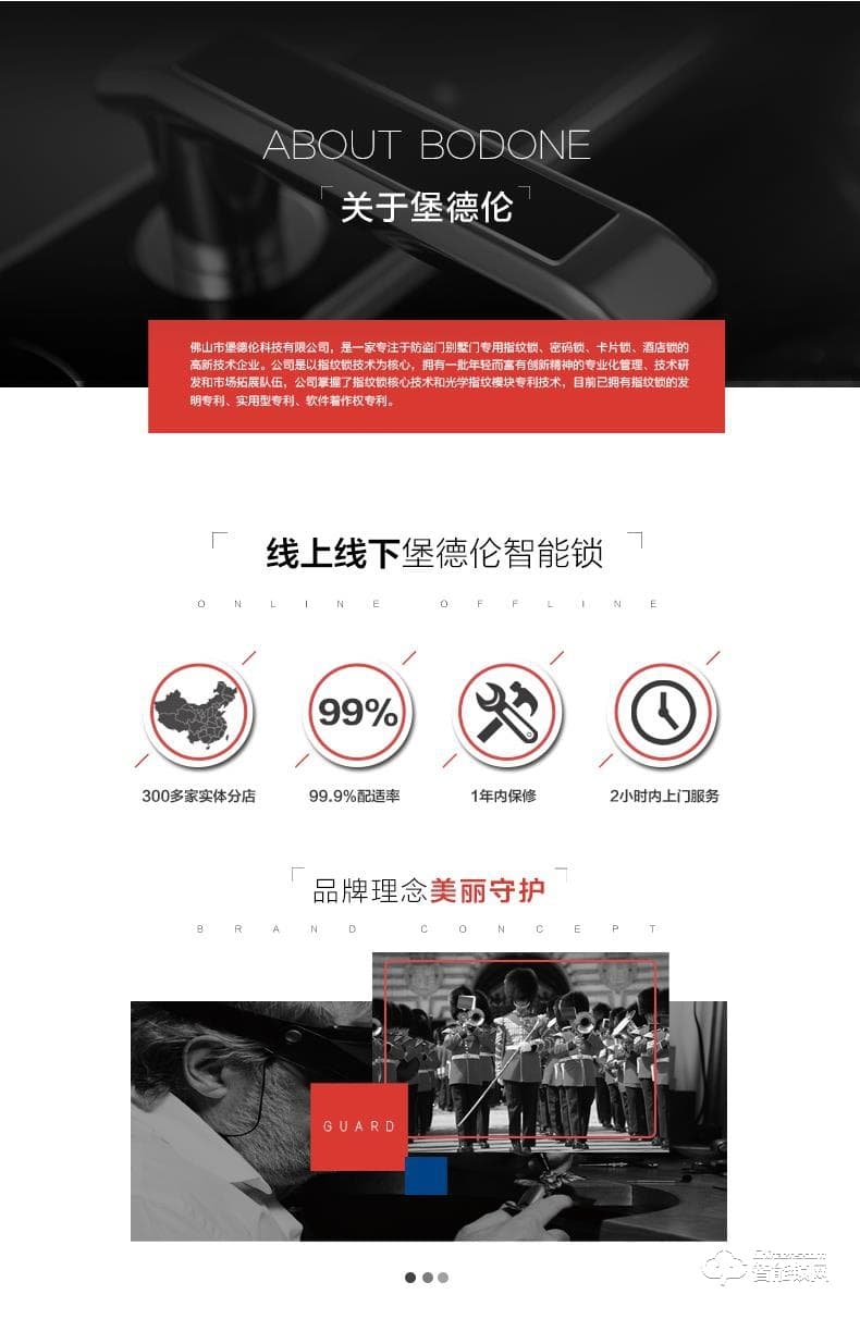 堡德倫智能鎖 B910別墅智能鎖