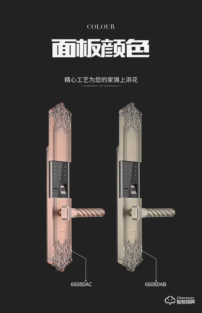 樂肯智能鎖 6608歐式防盜門鎖智能鎖智能鎖