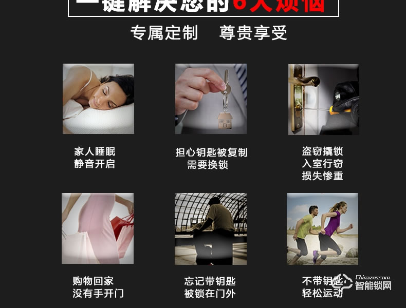 豪力士智能鎖 L1818F家用防盜門智能鎖大門鎖