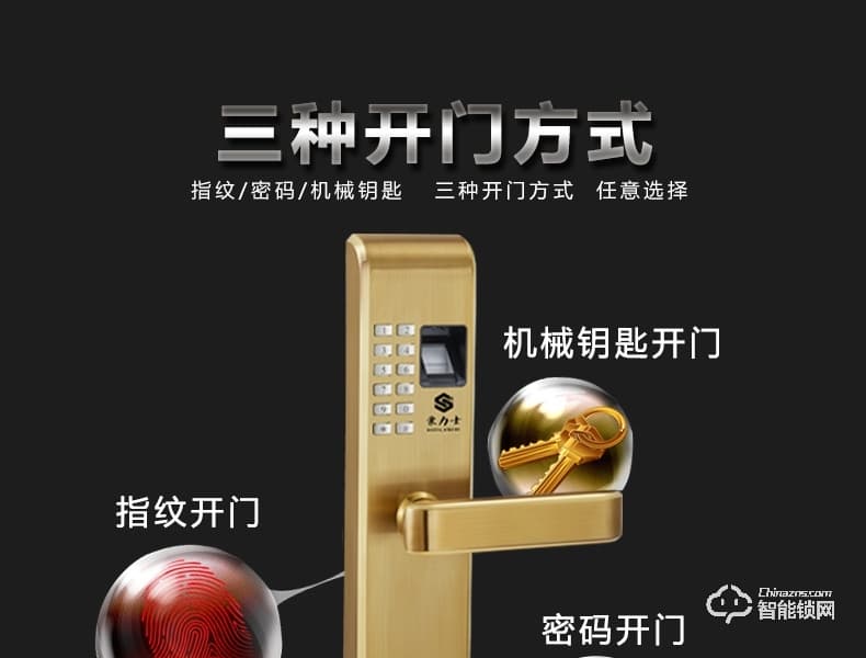 豪力士智能鎖 L1818F家用防盜門智能鎖大門鎖