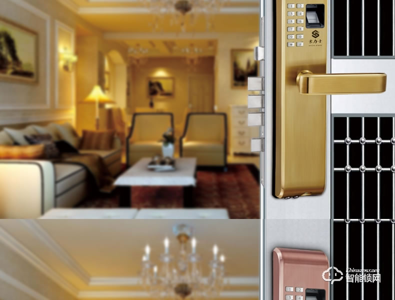 豪力士智能鎖 L1818F家用防盜門智能鎖大門鎖