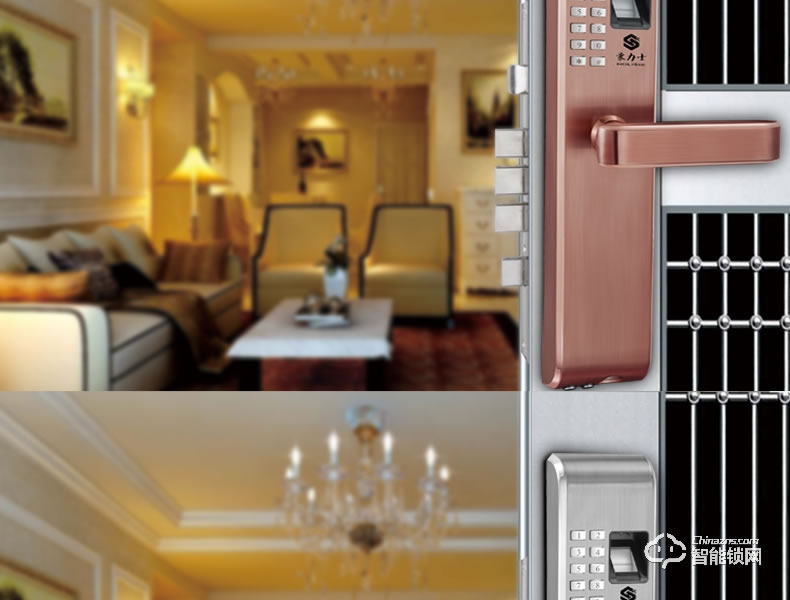 豪力士智能鎖 L1818F家用防盜門智能鎖大門鎖