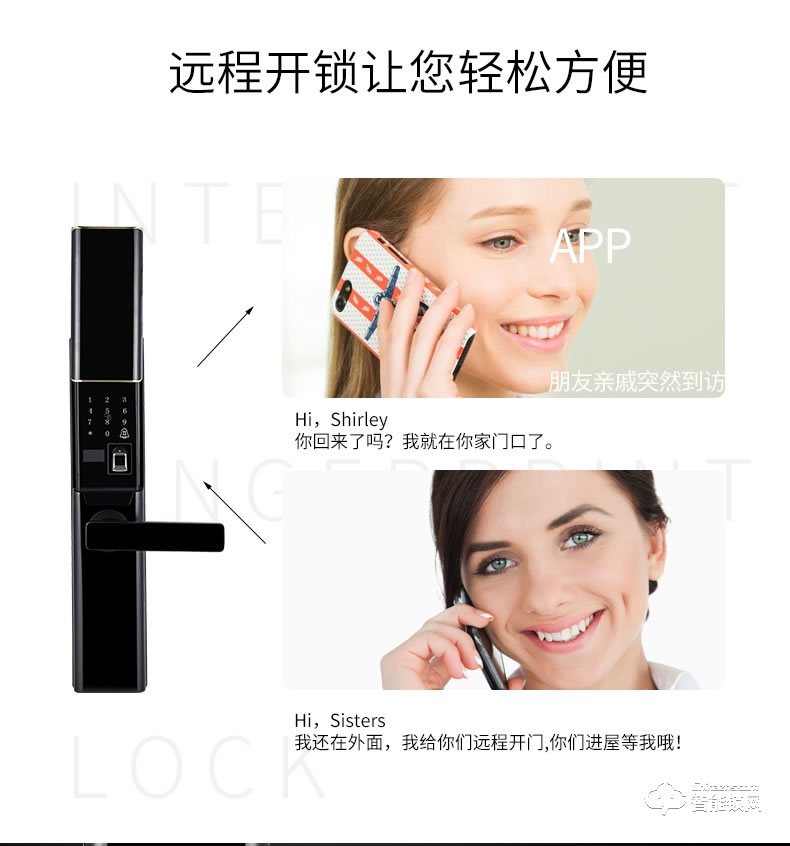 智聯美家智能鎖 M0508自動下滑蓋密碼鎖