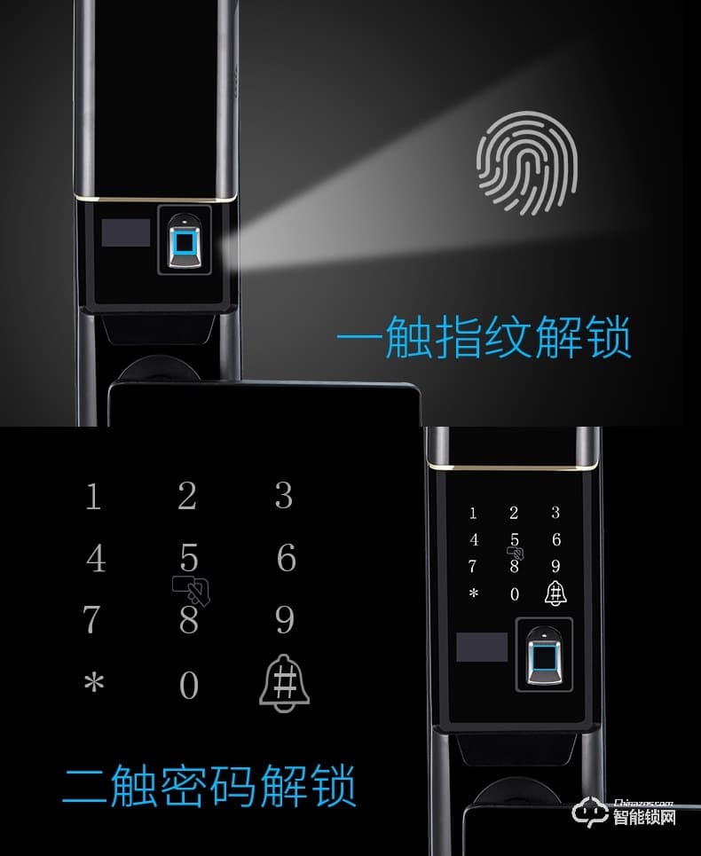 智聯美家智能鎖 M0508自動下滑蓋密碼鎖