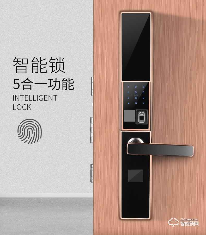 智聯(lián)美家智能鎖 M0507自動(dòng)下滑蓋指紋密碼鎖